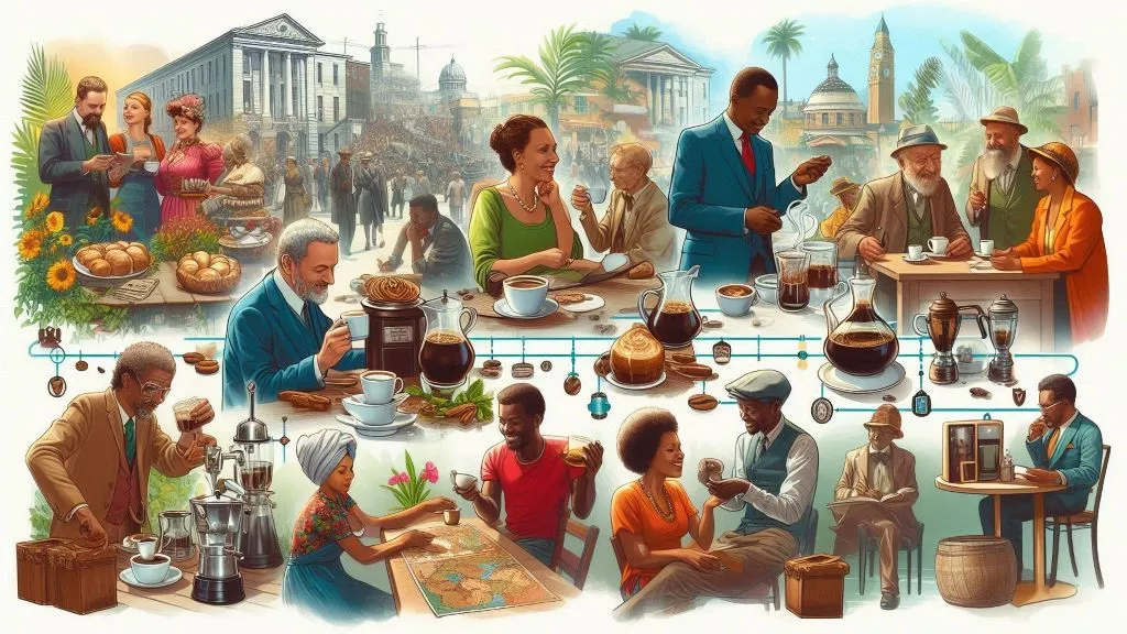 historia de las cafeterías